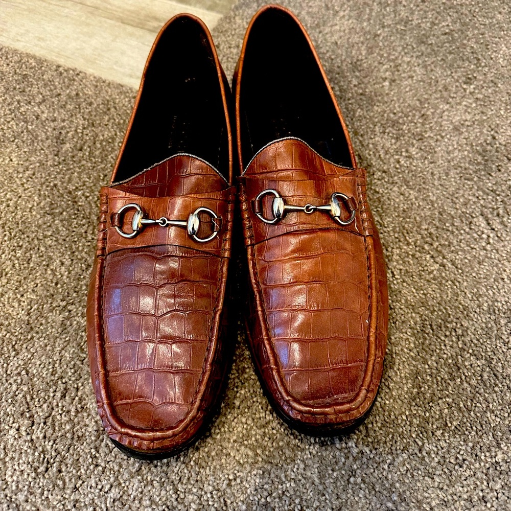Gucci Men’s Classic Horsebit Loafer Brown Croc